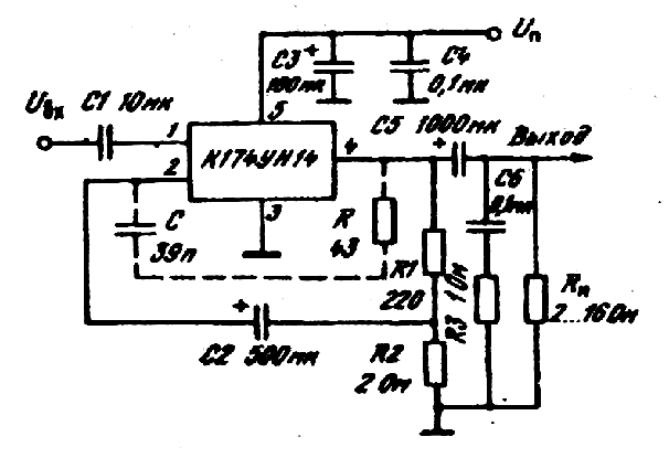 мостовая схема включения к174ун14